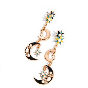 The moon and stars earrings